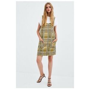 NEW NWT | VTG Vintage grunge Academia zara overall dress jumper | Size Small